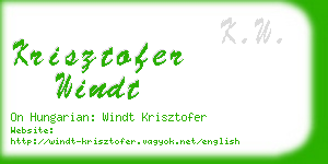 krisztofer windt business card